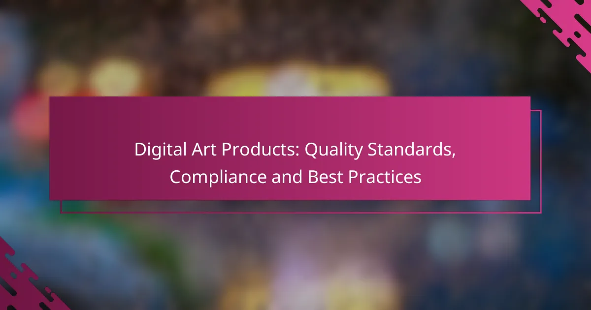 Digital Art Products: Quality Standards, Compliance and Best Practices