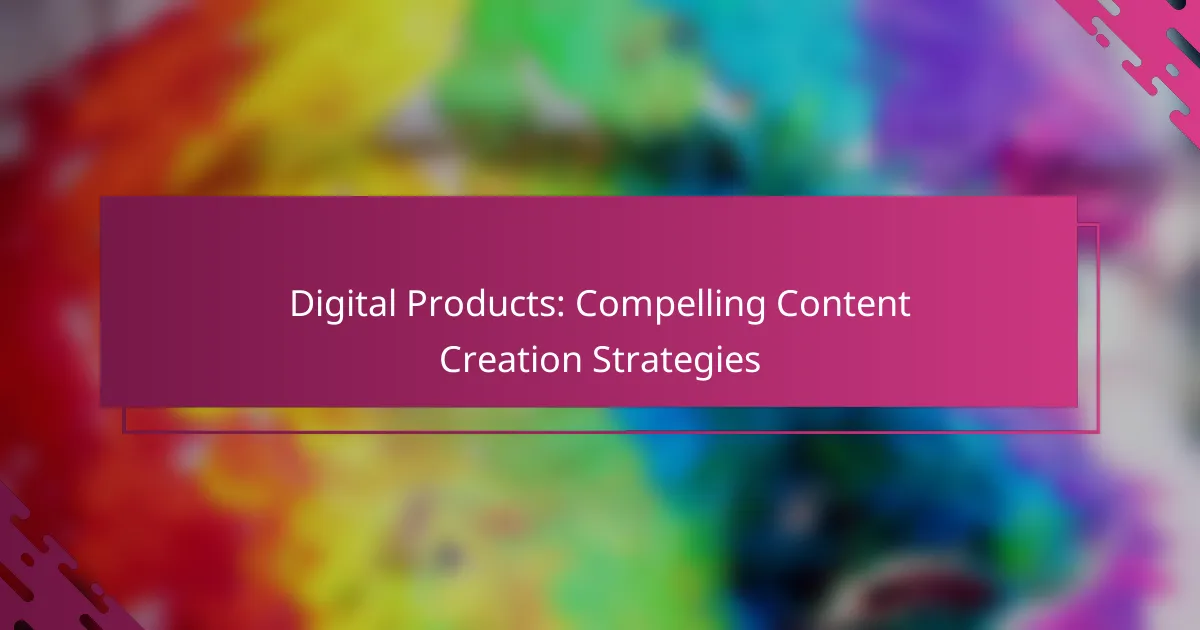 Digital Products: Compelling Content Creation Strategies