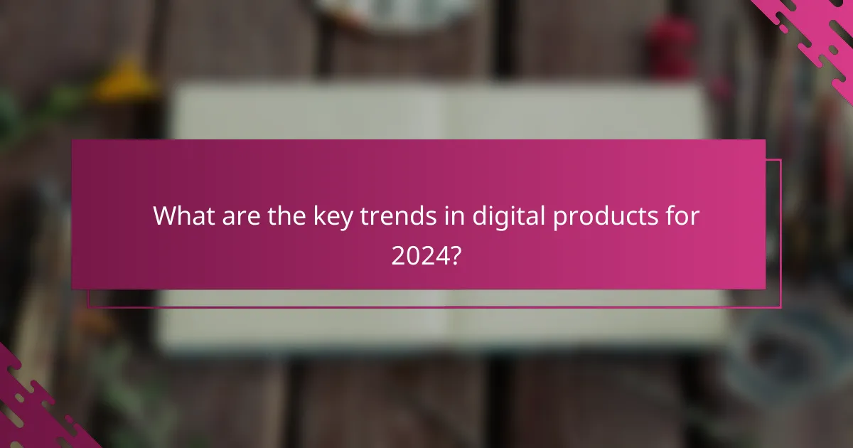 What are the key trends in digital products for 2024?