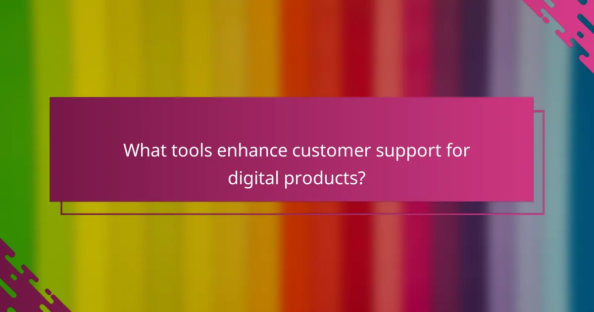 What tools enhance customer support for digital products?